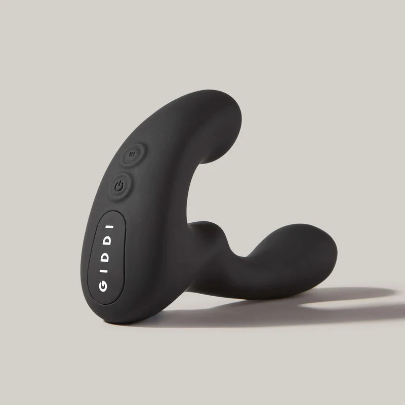 giddi tomo come hither prostate massager laying on backside