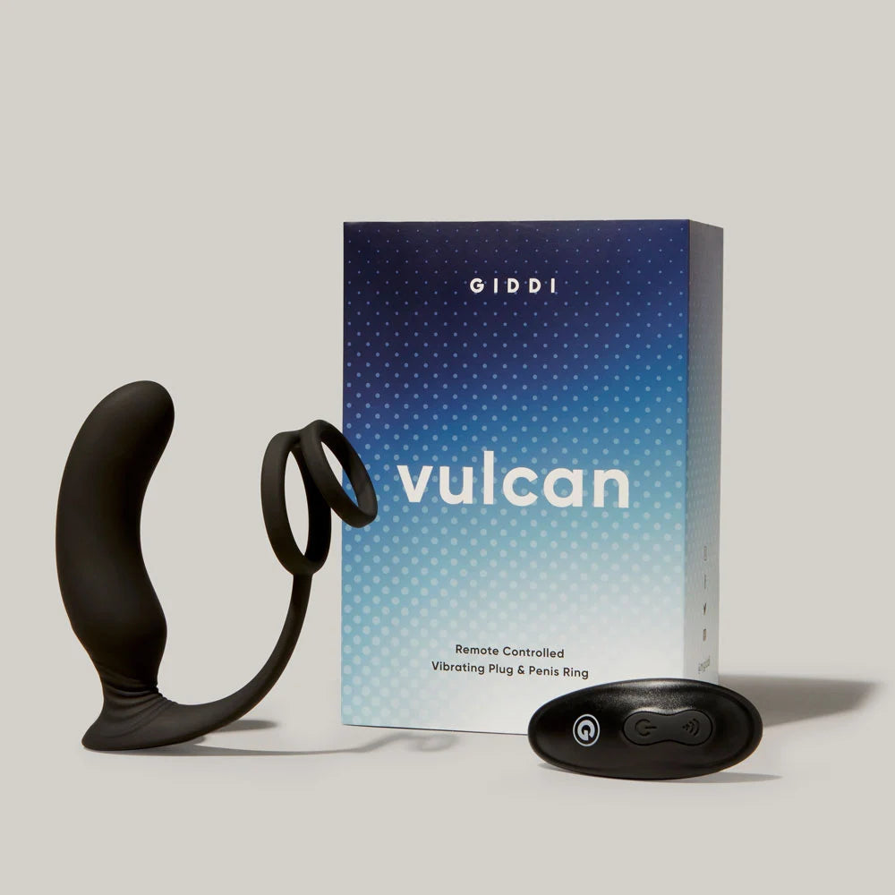 Vulcan vibrating prostate plug with remote control and box