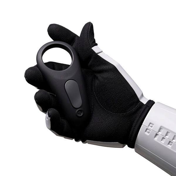Giddi Moby black silicone vibrating cock ring with textured surface for couples pleasure