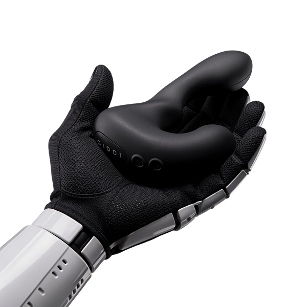 Giddi Tomo ergonomic prostate massager in matte black silicone with curved design for targeted P-spot stimulation