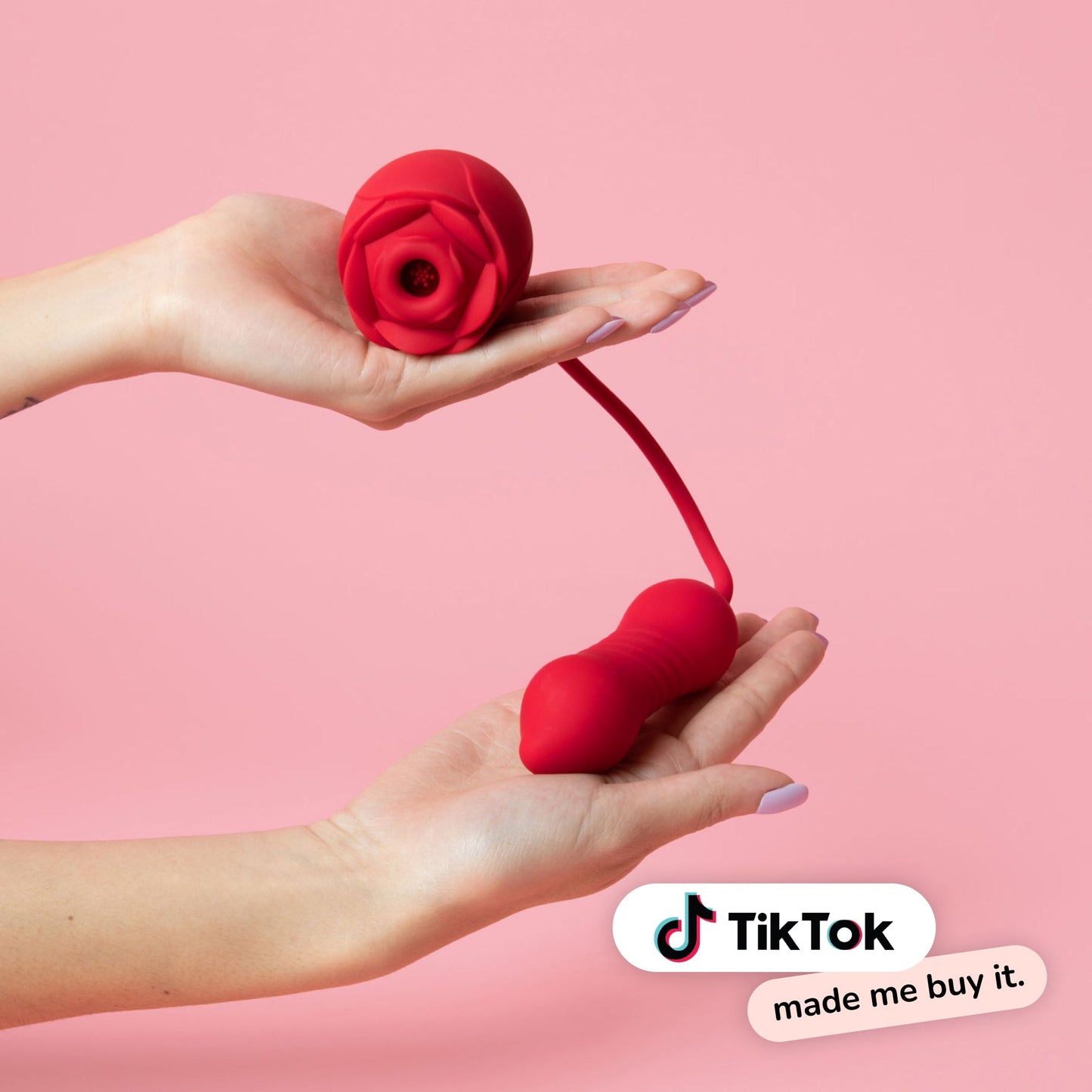 Blossom pro suction rose toy with vibrator bullet tail attachment red rose vibrator for women with tiktok badge