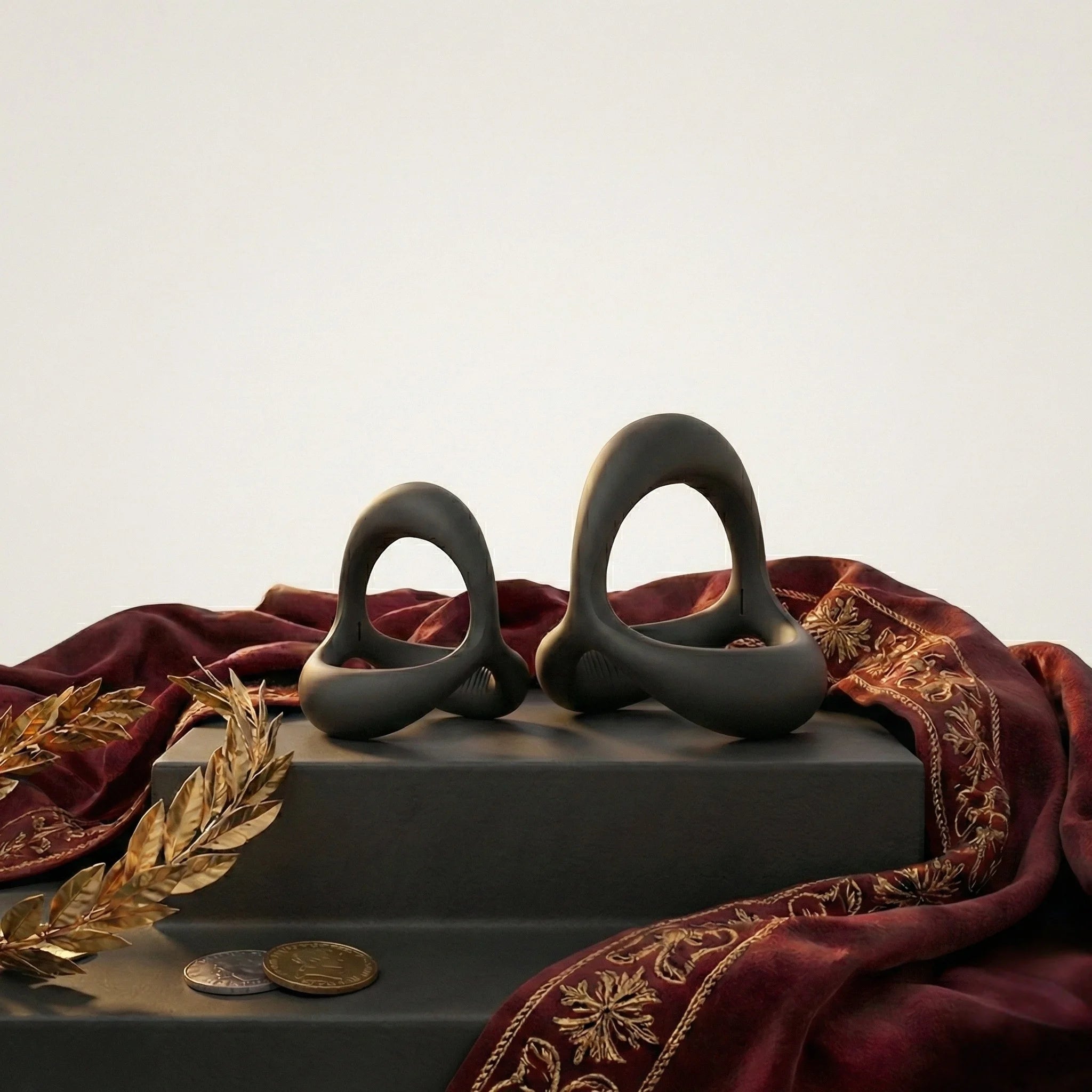 Cerus 3 Ring Cock Ring | 2 Piece Silicone Set | GIDDI