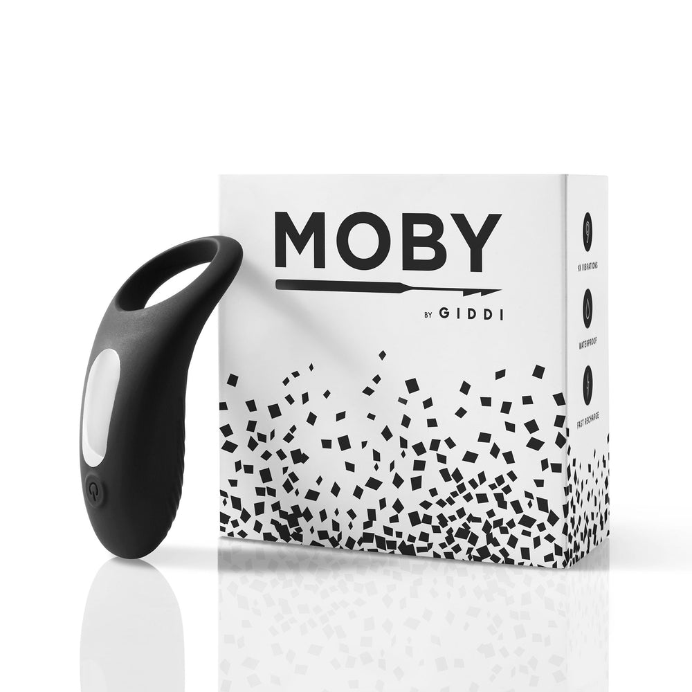 
            
                Load image into Gallery viewer, giddi moby vibrating cock ring black with box
            
        